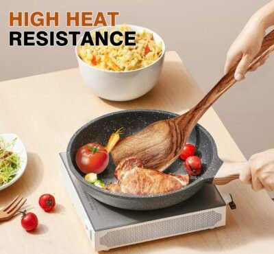 Two piece set of wooden spatula