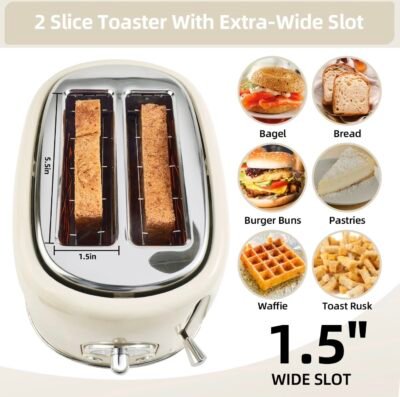 2 Slice Toaster With Extra-Wide slot