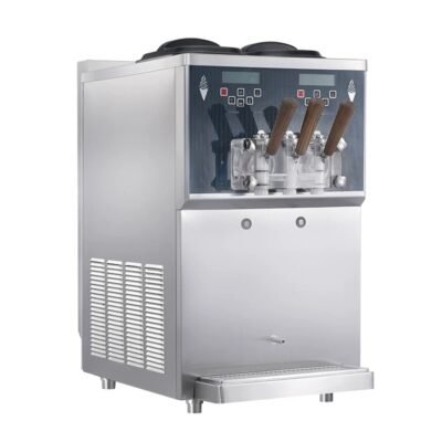 Fully automatic three head double cylinder commercial soft ice cream machine