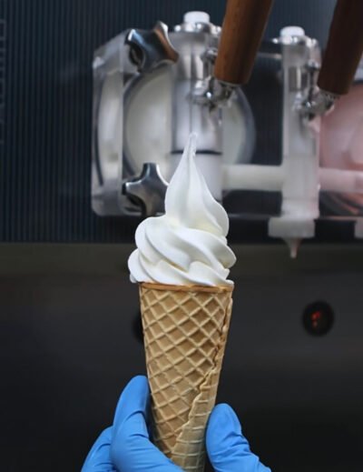 Fully automatic three head double cylinder commercial soft ice cream machine